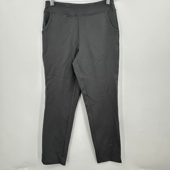 Belle by Kim Gravel Regular Ponte Straight Leg Ankle Pant Gray Womens 2P Petite - Picture 1 of 6